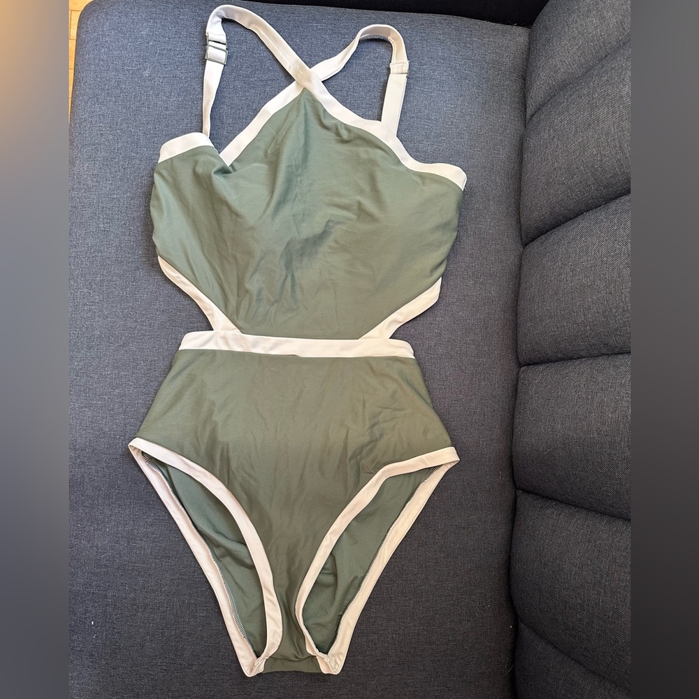 Aerie Green One Piece Swimsuit